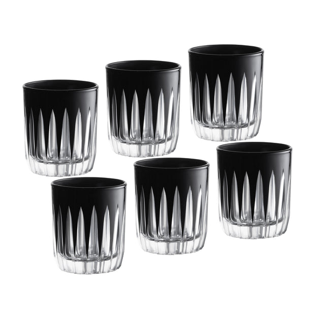 Onyx Shot Glasses, Black, Set of 6 , 2.6 Oz.