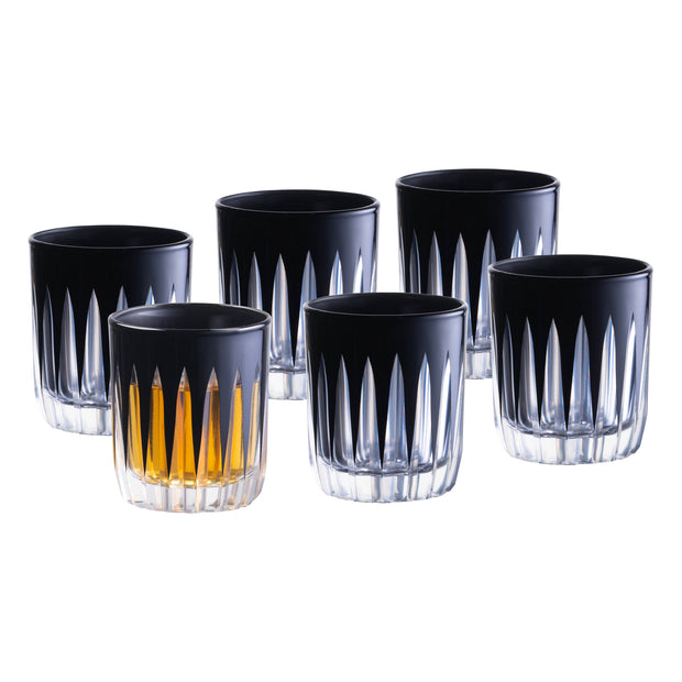 Onyx Shot Glasses, Black, Set of 6 , 2.6 Oz.