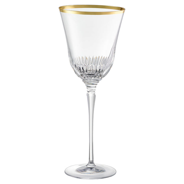 Jolie-Gold Water Goblet with Gold Rim, 10 oz. Set of 4