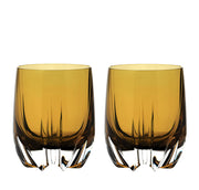 Crescent Double Old Fashioned, Amber, 11 oz. Set of 2