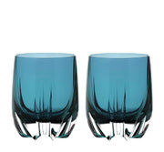 Crescent Double Old Fashioned, Blue, 11 oz. Set of 2