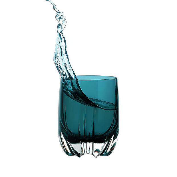 Crescent Double Old Fashioned, Blue, 11 oz. Set of 2