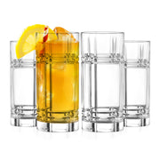 Highball Drinking Glasses, Set of 4 , 12 Fl. Oz