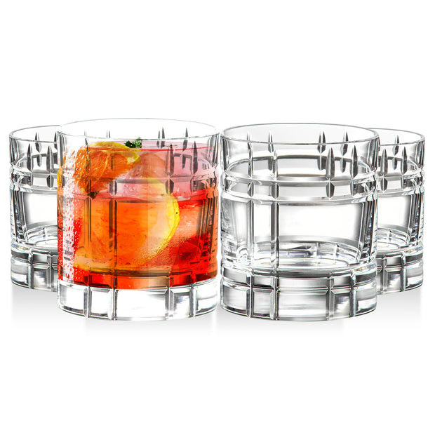 Double Old Fashioned, DOF Tumblers Set of 4 Glasses, 12 Oz.