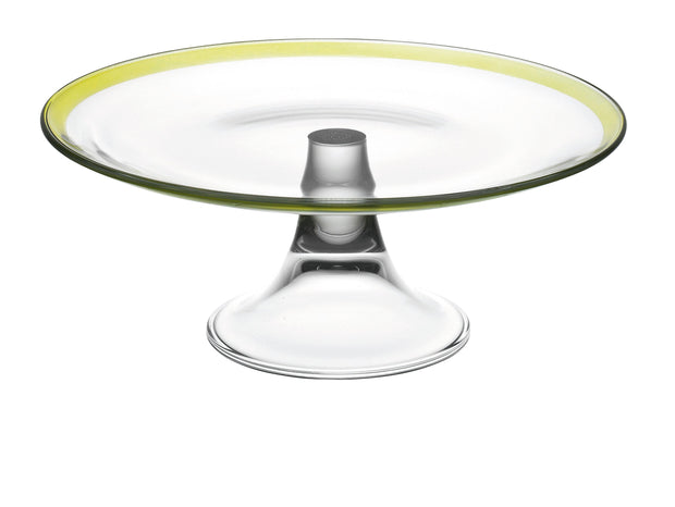 Antibes Footed Plate, Green 11"D