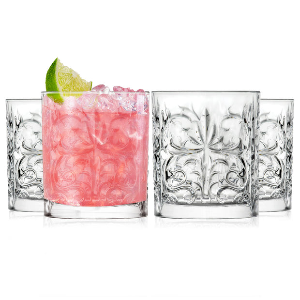 Double Old Fashioned, DOF Tumblers Set of 4 Glasses