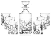 Etna 7 pc. Whiskey Set, Decanter: 28 oz. DOF: 11 oz.