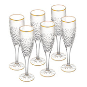 Nicolette Champagne Flute with Gold And Matt spray, 8 oz. Set of 6