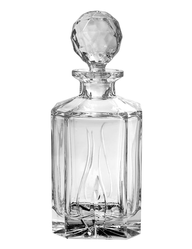 Fiona Whiskey Decanter with Wave Design, 30 oz.