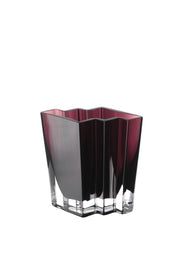 Chevron Vase, Amethyst