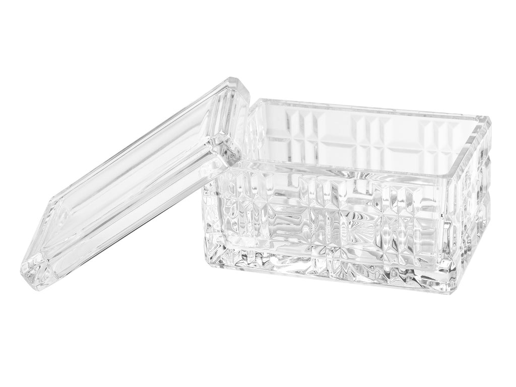 Crystal Box w/ Lid | Rectangle Shaped Crystals on Exterior