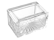 European Crystal Box- for Jewelry - Candy - Nuts - Trinkets - Glass Box- Classic Clear - 5" Long
