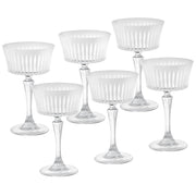 Onyx Champagne Coupe, White, 8.75 oz. Set of 6