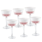Onyx Champagne Coupe, White, 8.75 oz. Set of 6
