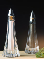 European Cut Crystal Salt & Pepper Shaker Set - 7.5" Height