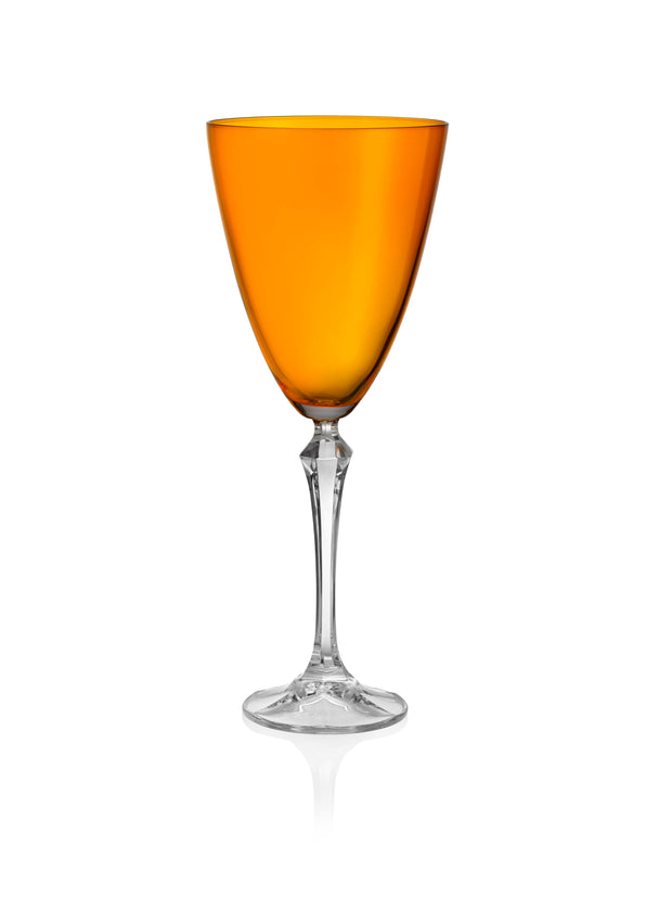 Vivid Wine Glass, Amber, 9 oz. Set of 4