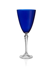Vivid Wine Glass, Blue, 9 oz. Set of 4