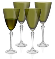 Vivid Wine Glass, Green, 9 oz. Set of 4