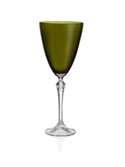 Vivid Wine Glass, Green, 9 oz. Set of 4