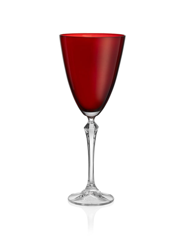 Vivid Wine Glass, Ruby, 9 oz. Set of 4