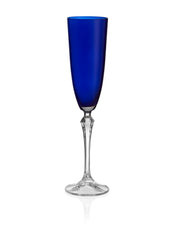 Vivid Champagne Flute, Blue, 7 oz. Set of 4