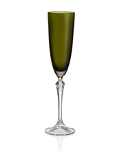 Vivid Champagne Flute, Green, 7 oz. Set of 4