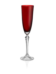 Vivid Champagne Flute, Ruby, 7 oz. Set of 4