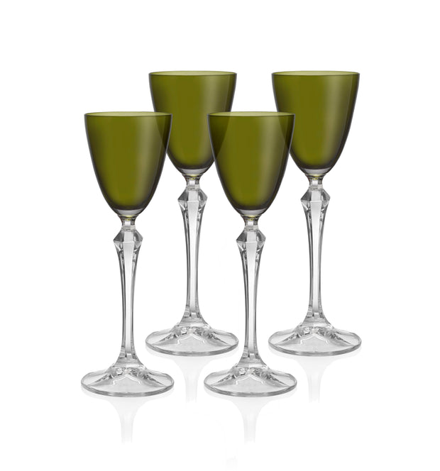 Vivid Liquor Glass Green, 3 oz. Set of 4