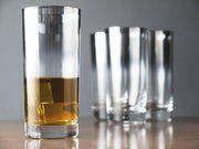 European Highball Glass -Drinking Tumblers -Smoked - for Water, Juice, Wine, Beer & Cocktails - Set of 4-12 Oz.