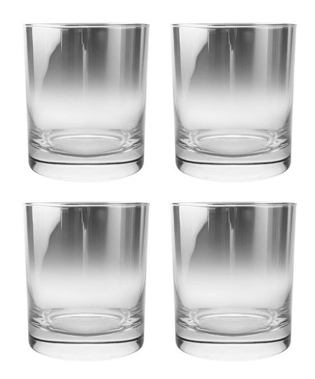 European Glass Double Old Fashioned - Tumblers - Smoked -Whiskey - Bourbon - Water - Beverage - Drinking Glasses - Set/4-10 Oz.