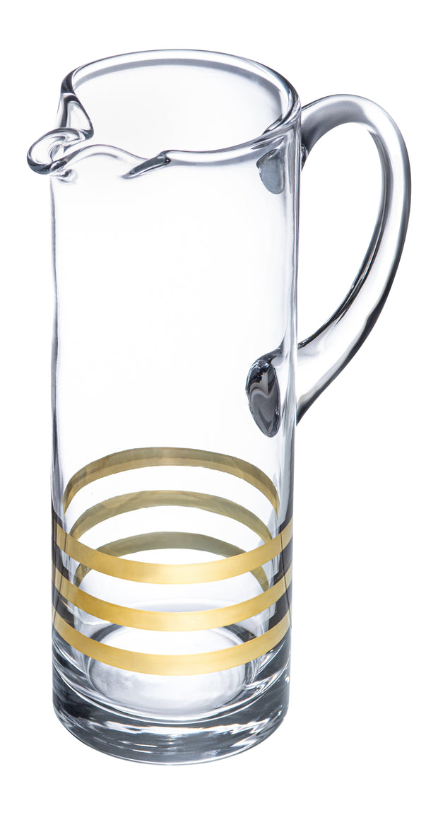 Spectrum Pitcher with gold lines, 54 oz.