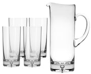 Pitcher and 4 Highballs with Bubble in Base, Pitcher: 40 oz. Highball: 12 oz.
