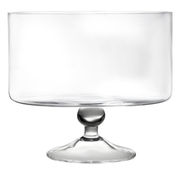 European Handmade Glass Large Trifle Bowl- 9.5" Diameter, 170 oz.