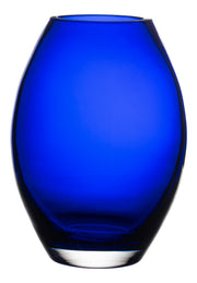 Cobalt Barrel Vase, 8"H