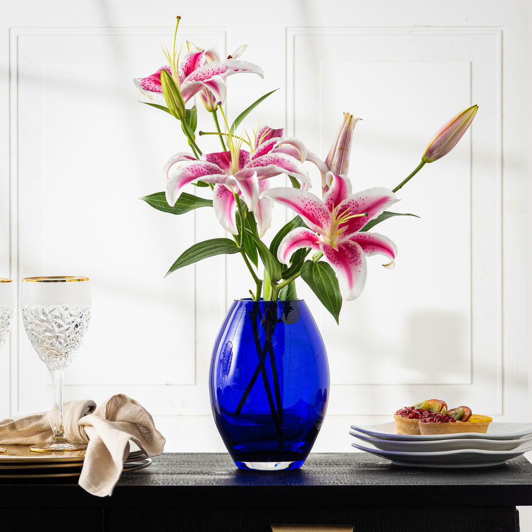 Cobalt Barrel Vase, Available In Multiple Sizes – Barski