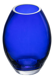 Cobalt Barrel Vase, 8"H