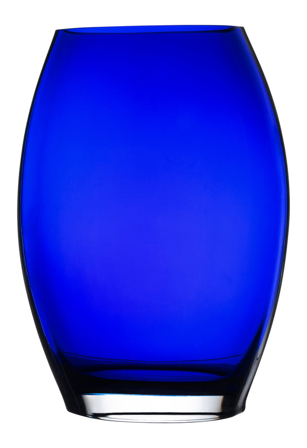 Cobalt Oval Vase, 10"H