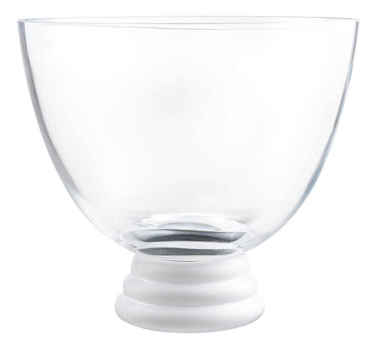Opal Footed Bowl with White Foot, 8"D
