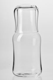 European Glass 2 Piece Water Set -Bedside Night Water Carafe / Desktop - W/ Tumbler-20 Oz.