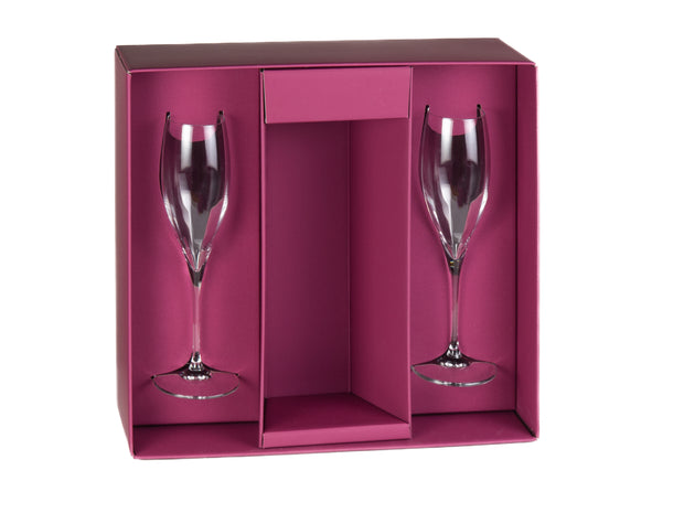 Gift Box, Set of 2 Flutes with Space