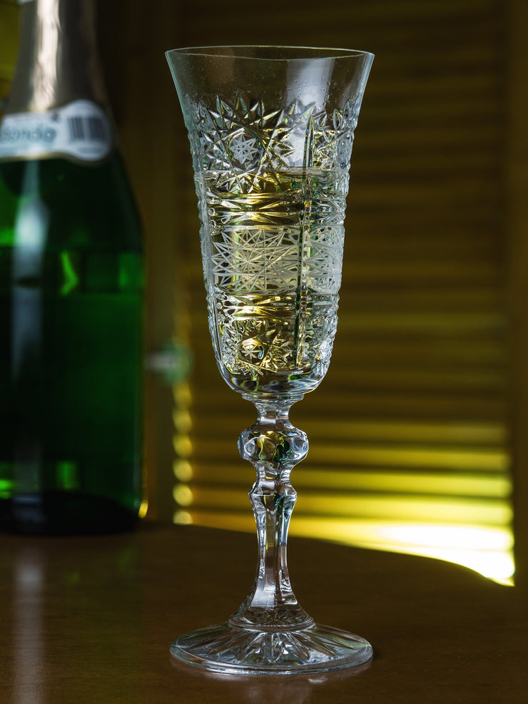 Champagne Flute Lace Cut, 4.5 oz. Set of 6