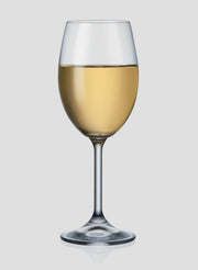 European Hand Cut Crystal Stemmed Wine / Water Goblet 18 oz. Set / 6