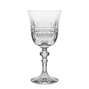 European Cut Crystal Stemmed Wine / Water Goblet - 7 Oz. - Set of 6
