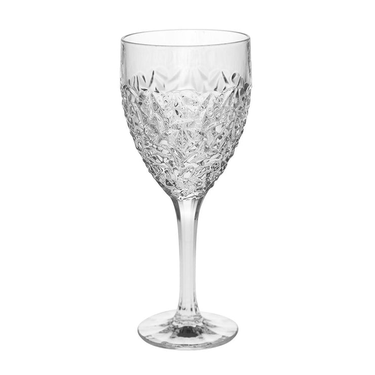 European Crystal Stemmed Wine / Water Goblet - W/ Raindrop Design - 12 Oz. -Set of 6
