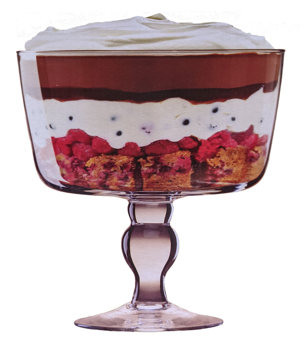 European Glass - Trifle Bowl - 8.75" Height - 120 Oz. Fluid Capacity - Beautifully Structured