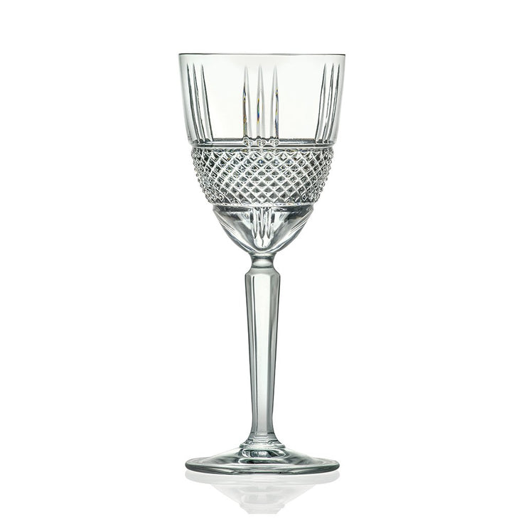 European Lead Free Crystalline Stemmed Red Wine Goblet - Beautifully Designed - 11 Oz. - Set of 6 Goblets