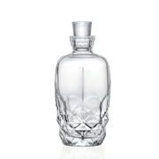 European Lead Free Crystalline Whiskey Decanter - Liquor - Vodka - Wine - W/ Stopper - 41 oz. - 10" Height