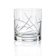 European Lead Free Crystalline Double Old Fashioned Tumblers - Rocks Glass - Bourbon - Scotch - Whiskey - Cognac - 12 Oz. - Set of 4