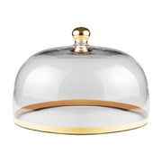Spectrum Cake Dome with Gold, 11"D