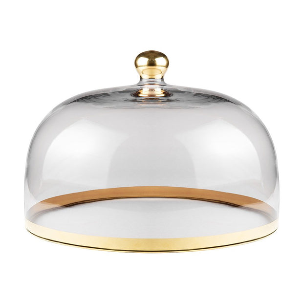 Spectrum Cake Dome with Gold, 11"D